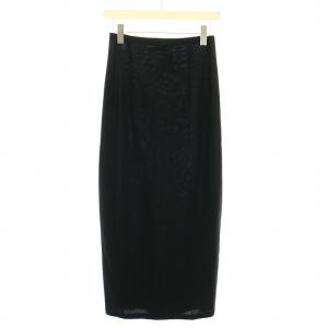 ANN DEMEULEMEESTER サンプル品 スカート ロング タイト 38 黒 ブラック