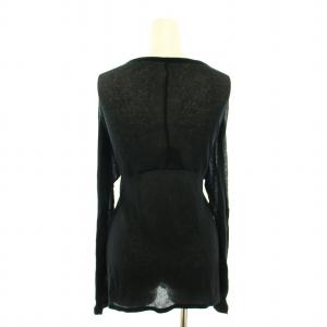 ANN DEMEULEMEESTER カーディガン 長袖 薄手 リボン 36 黒 ブラック