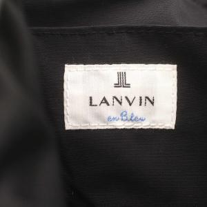 LANVIN en Bleu ショルダーバッグ ギャザー ナイロン 黒 ブラック