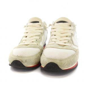 PHILIPPE MODEL スニーカー ローカット シューズ 41 25cm 白 ベージュ 赤 黒 /YM