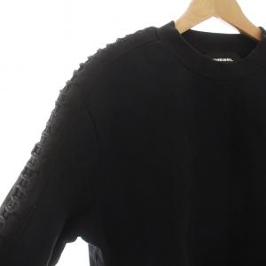 DIESEL サイドジップ スウェット トレーナー クルーネック 長袖 S 黒 ブラック /YM