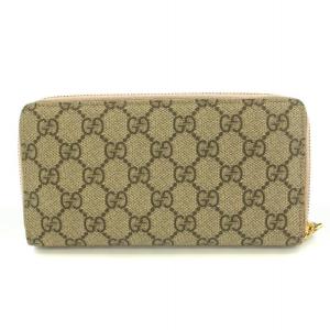 GUCCI ダブルGバイカラージップアラウンドウォレット GGマーモント ベージュ 456117