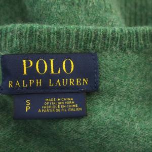 POLO RALPH LAUREN ニット ウール セーター 長袖 S グリーン 緑 /G