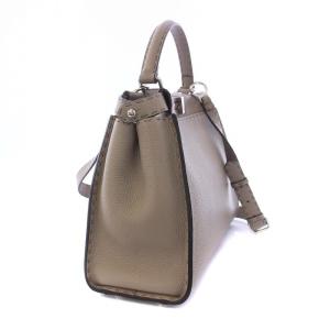 FENDI セレリア ピーカブーアイコニックミディアム 2WAY バッグ グレージュ 8BN290