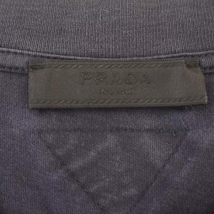 PRADA Tシャツ Vネック 半袖 カットソー 無地 M ネイビー 紺 /G