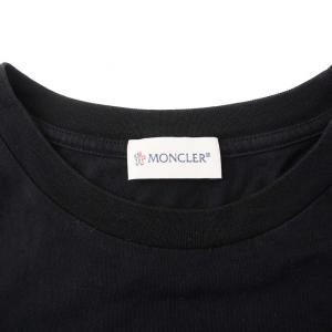 MONCLER 21SS MAGLIA T-SHIRT Tシャツ カットソー 半袖 ワッペン M 黒 ブラック G20918C00055