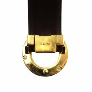 Cartier トリニティ ベルト ハトメ レザー ゴールド色 シルバー色 黒 ブラック