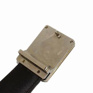 Cartier ダブルC レザーベルト 革ベルト 黒 ブラック /KH OH