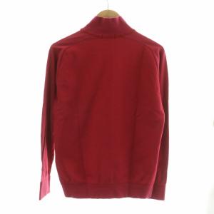 BURBERRY BLACK LABEL ジップアップジャケット 長袖 ロゴ刺繍 スタンドネック 3 L 赤 レッド