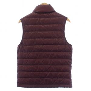 BURBERRY BLACK LABEL ダウンベスト ジャケット ジップアップ ハイネック ロゴ刺繍 ナイロン L ボルドー D1F52-452-18