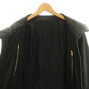 Rick Owens 13SS ライダースジャケット シルク混 XS ブラック RU5763
