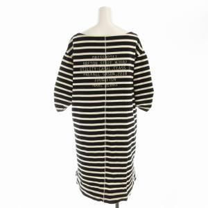 MARC JACOBS ワンピース ひざ丈 ボーダー 半袖 XS 黒 ブラック