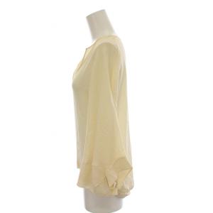 Chloe シアー ブラウス カットソー ドルマンスリーブ 五分袖 36 オフホワイト 白 16AHT08-16A004