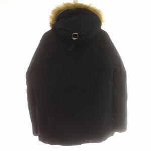 Schott SNORKEL DOWN PARKA ダウンコート ジャケット フード ファー L ネイビー 紺 /G