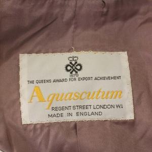 Aquascutum ステンカラーコート ウール ベルテッドコート ロング M相当 グレー /G