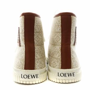LOEWE アナグラム ハイカット スニーカー 38 ベージュ ブラウン