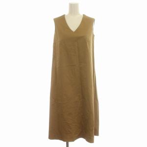 リック REYC ノースリーブ ワンピース ひざ丈 ワンピース 34 S ベージュ /G