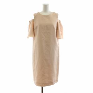 タグ付き ワンピース ひざ丈 Iライン 肩出し ノーカラー 38 M ピンク /NQ