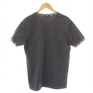 BURBERRY BLACK LABEL Tシャツ カットソー 半袖 クルーネック チェック柄 3 グレー BMV25-223-06