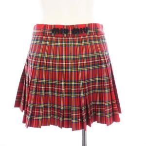 miumiu 22年製 Tartan Skirt 38 レッド MG1826