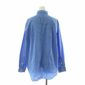 IENA 23AW SOMELOS fly frontシャツ ブラウス 長袖 36 S 青 ブルー 23050900066030