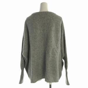 IENA 23AW ウールカシミヤ クループルオーバー ニット セーター 長袖 オーバーサイズ グレー