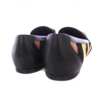 TOD'S Kate Loafer ケイト ローファー モカシン タイガー柄 35 22cm 黒 ブラック /KH