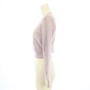 miumiu ニット セーター カシミヤ クルーネック 長袖 36 XS 紫 ラベンダー