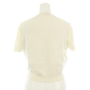 miumiu ニット セーター ビーズ 刺繍 半袖 クルーネック 38 S 白 アイボリー