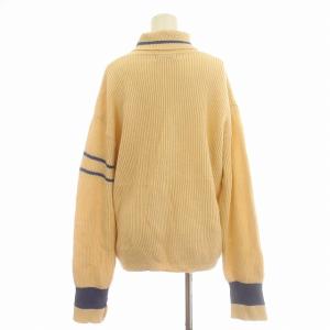 ISSEY MIYAKE ニット タートルネック リブニット セーター ウール 長袖 M ベージュ