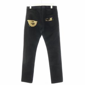 UNDERCOVER 07SS スキニー パンツ プリント 3 L 黒 ブラック