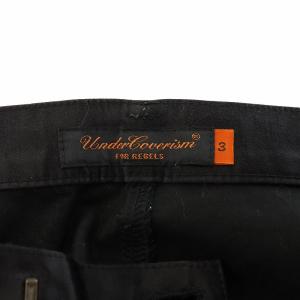 UNDERCOVER 07SS スキニー パンツ プリント 3 L 黒 ブラック