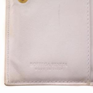 BOTTEGA VENETA カセット ミディアム 財布 二つ折り イントレチャート レザー パープル