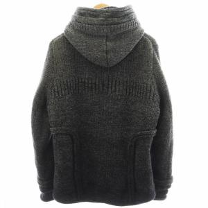 UNDERCOVER パーカー ジップアップ ニット ウール 3 L グレー