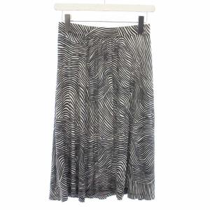 Max Mara フレアスカート ひざ丈 総柄 38 グレー 黒