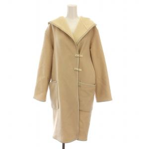Seine F ロゴプレート付 パイピング ロングコート F ベージュ 36155