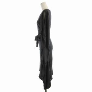 Max Mara ワンピース ひざ丈 ノースリーブ 変形 38 チャコールグレー 16210102000 /EE