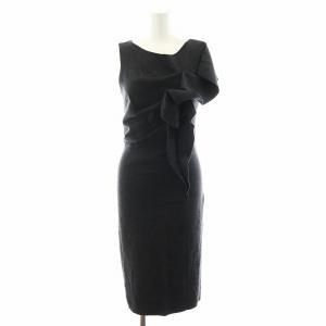 ワンピース ロング丈 ノースリーブ フリル 40 M グレー /AN36