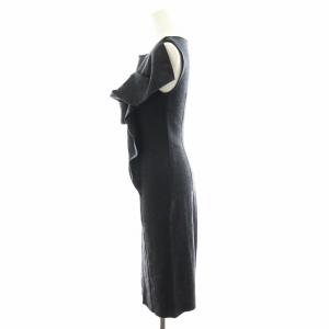 Max Mara ワンピース ロング丈 ノースリーブ フリル 40 M グレー /AN36