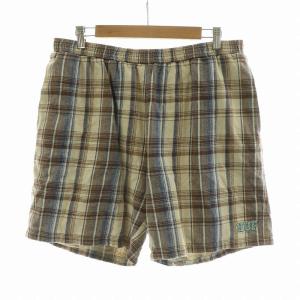 CORTLAND FLANNEL EASY SHORT ショートパンツ ハーフ チェック L 茶 ブラウン