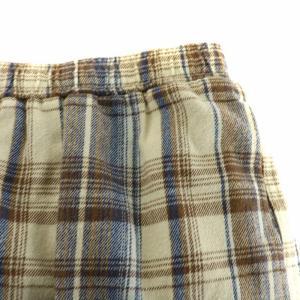 HUF CORTLAND FLANNEL EASY SHORT ショートパンツ ハーフ チェック L 茶 ブラウン