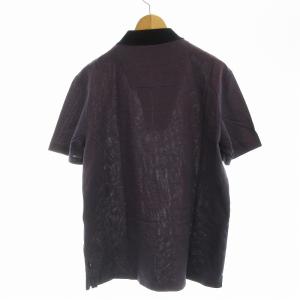 HUGO BOSS ポロシャツ 半袖 ジップアップ 半袖 L 紫 パープル