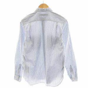 JUNYA WATANABE MAN AD2005 シャツ 長袖 チェック柄 コットン M 青 ブルー 白 ホワイト