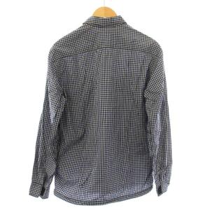 JUNYA WATANABE MAN AD2005 コムデギャルソン シャツ ハーフジップ チェック 長袖 M 紺 ネイビー 黒 ブラック WP-B015