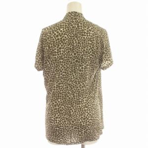 Max Mara Studio MaxMaraStudio カシュクール 半袖 カットソー Tシャツ 総柄 M カーキ 白 /G