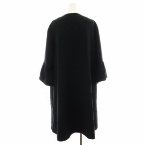 René 23AW ノーカラーコート ウール 34 ブラック