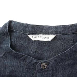 ARTS&SCIENCE バンドカラーシャツ リネン100％ 3 グレー 0221-U6144-1128