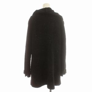 Senso unico ポワンリーニュ POINTLIGNE ニットコート 05249038 ウール混 コート 40 黒 ブラック