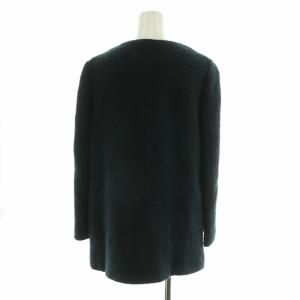 UNITED ARROWS ノーカラーコート アウター ミドル ハーフ 40 モスグリーン