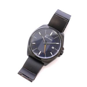 PAUL SMITH Closed Eyes デイト クォーツ 腕時計 3針 カレンダー ウォッチ 黒 ブラック 1116-T020658